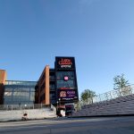 Bleachers on Demand provides mobile bleachers at Little Caesars Arena in Detroit, Michigan