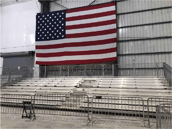 Bleachers available for rent in Ohio, Michigan, Indiana, New York, West Virginia, Kentucky, Florida, and Pennsylvania
