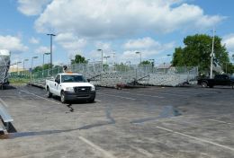 Tennis match bleacher rental portable court seating sporting event setup eastern US